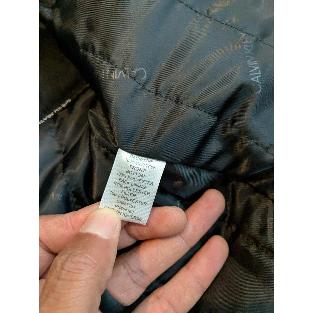 NWT‎ $NWT $449 Calvin Klein Mens Black Genuine Leather Jacket Thinsulate Lined L